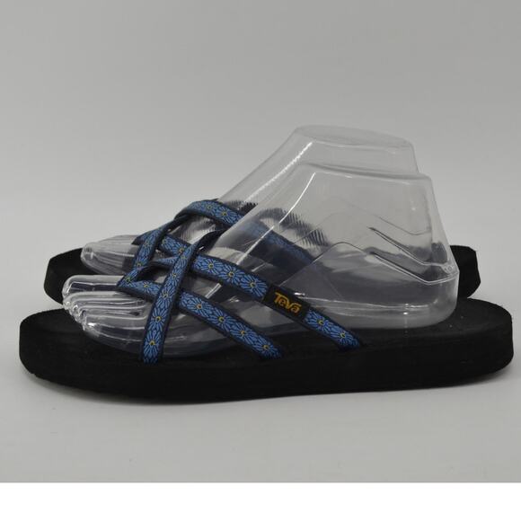 Teva Women's Olowahu flip-flop sandal Kaleidoscope Blissful Blue - Picture 14 of 16